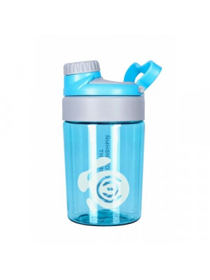 Бутылка «Опал», голубая бутылка с белым логотипом 400 мл