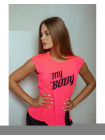 Розовая футболка Rowan My Body knot